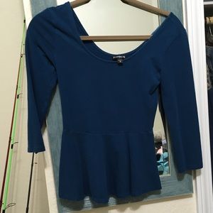 Express peplum 3/4 sleeve top 2 for $12